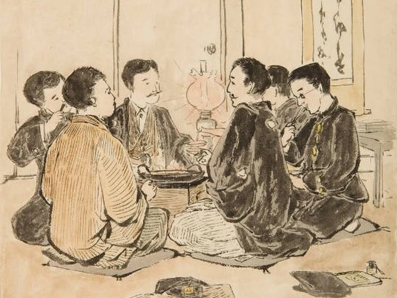 1880-Goyō Hashiguchi - Sabato sera, c. 1910